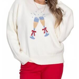 NEW SUNDAY EDITION champagne sweater in cream